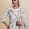 Dhiyona IE Women Floral Printed Regular Kurta with Trousers & With Dupatta