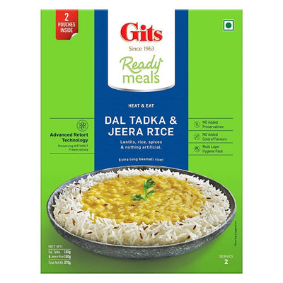 Gits Ready Meals Heat & Eat Dal Tadka & Jeera Rice