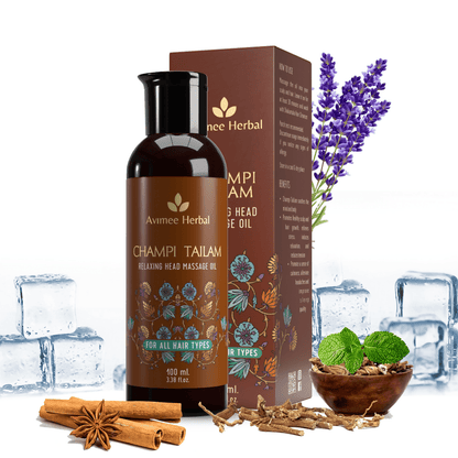 Avimee Herbal Champi Tailam, Relaxing Head Massage Oil, For All Hair Types