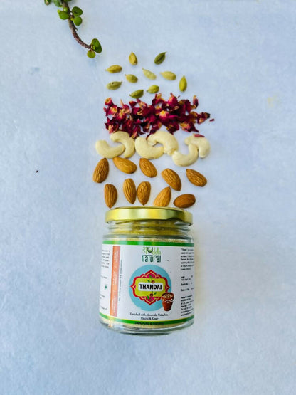 Shuddh Natural Ubtan Based Herbal Gulal, Ayurvedic Thandai Powder and Honey | Holi Gift Hamper