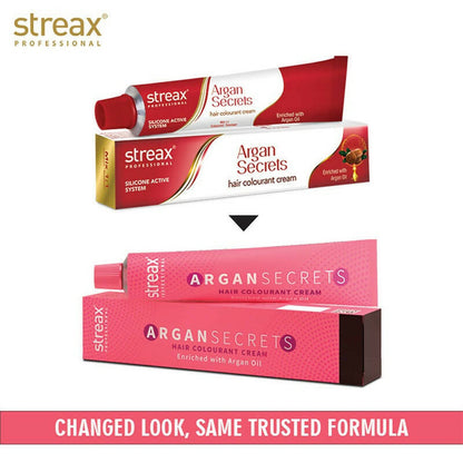 Streax Professional Argan Secrets Hair Colourant Cream - Natural Black 1 - Indyancart