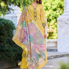 Dhiyona IE Women Floral Embroidered Thread Work Linen Kurta with Trousers & With Dupatta