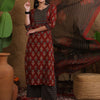 Dhiyona SN Women's Printed Pure Cotton Round Neck Straight Kurta & Palazzo With Dupatta