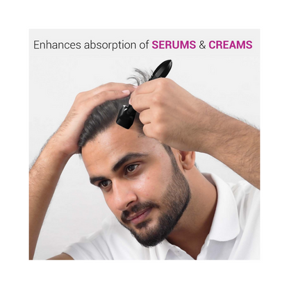 Sotrue Derma Stamp for hair growth with adjustable needles from 0.25mm to 3mm, face care tool for scalp and skin stimulation.