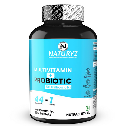 Naturyz Highest Strength Daily Multivitamin With 50 Billion Cfu Pre-Probiotics Tablets