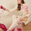 Dhiyona IE Floral Printed A Line Kurti With Trousers