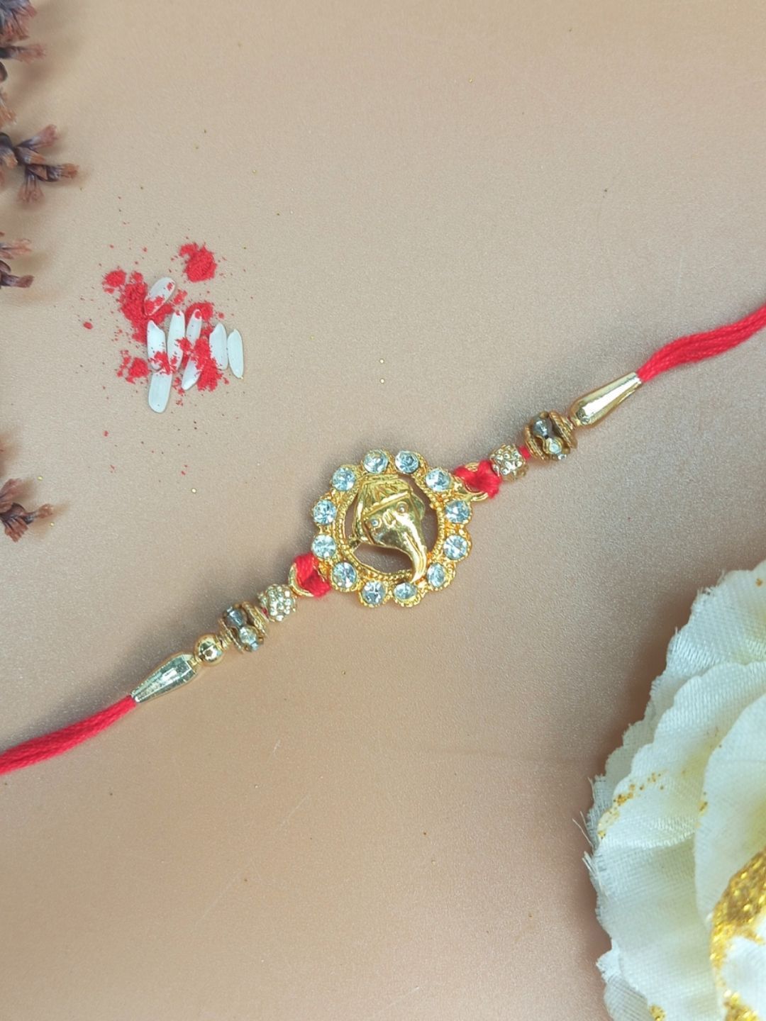Anouk Thread Rakhi Greeting Card & Roli Chawal