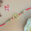 Dhiyona Thread Rakhi Greeting Card & Roli Chawal