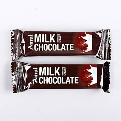 American Diamond Rakhi Set & Amul Milk Chocolates
