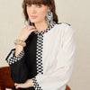 Dhiyona IE Colourblocked Mandarin Collar Tunic With Trouser