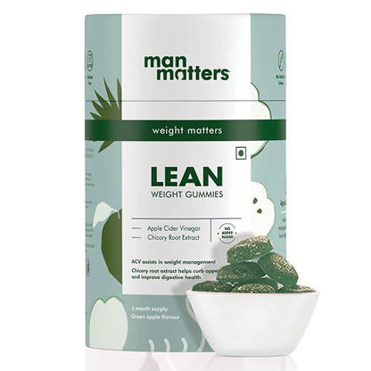 Man Matters Lean Weight Gummies For Men (Sugar Free) - Green Apple Flavor