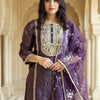 Indyancart IE Women Woven Design Thread Work Kurta With Trousers & Dupatta Kurta Sets