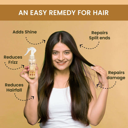Alps Goodness fermented rice water face toner bottle with label, suitable for hair and skin care, in a clear plastic bottle.