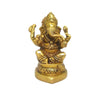 Tamas Brass Handmade Ganesh Statue for Good Luck, Success and Prosperity (Golden)