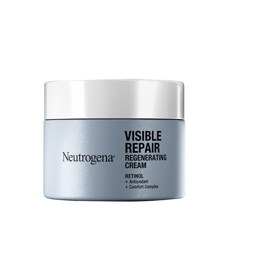 Neutrogena Visible Repair Regenerating Face Cream with retinol and peptides for anti-aging, wrinkles, and fine lines.