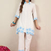 Dhiyona IE Women Floral Embroidered Regular Thread Work Pure Cotton Kurta with Trousers