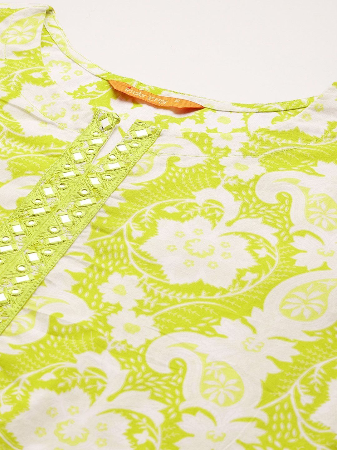 Women Ethnic Motifs Printed Regular Thread Work Pure Cotton Kurta with Trousers & With Dupatta