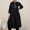 Indyancart IE Women Ethnic Motifs Embroidered Regular Thread Work Kurta with Trousers