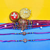 Dhiyona Set Of 12 Beaded Cotton Thread with AD Stones & Meenakari Designer Rakhi for Brother
