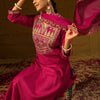Dhiyona IE Ethnic Motifs Embroidered Sequinned Liva Straight Kurta With Trousers & Dupatta