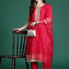 Dhiyona IE Women Ethnic Motifs Embroidered Regular Thread Work Kurta & Trousers With Dupatta