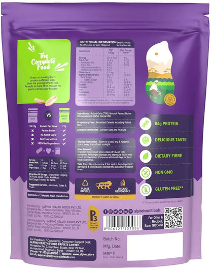 Alpino High Protein Super Rolled Oats Chocolate - Indyancart