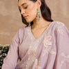 Dhiyona IE Women Floral Embroidered Regular Thread Work Pure Cotton Kurta with Trousers & With Dupatta