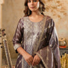 Dhiyona IE Women Ethnic Motifs Regular Kurta with Trousers & With Dupatta