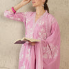 Dhiyona IE Women Floral Printed Pure Cotton A-Line Kurta with Trouser & Dupatta