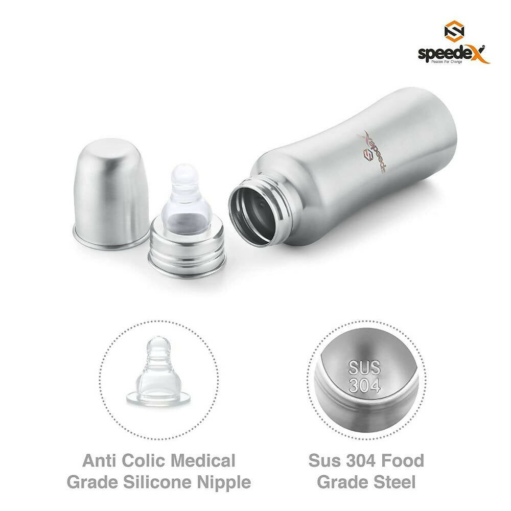 Speedex Stainless Steel Infant Baby Feeding Bottle - Indyancart