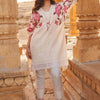 Dhiyona IE Indo era Printed Pure Cotton V Neck Top With Trousers Co-Ords Set