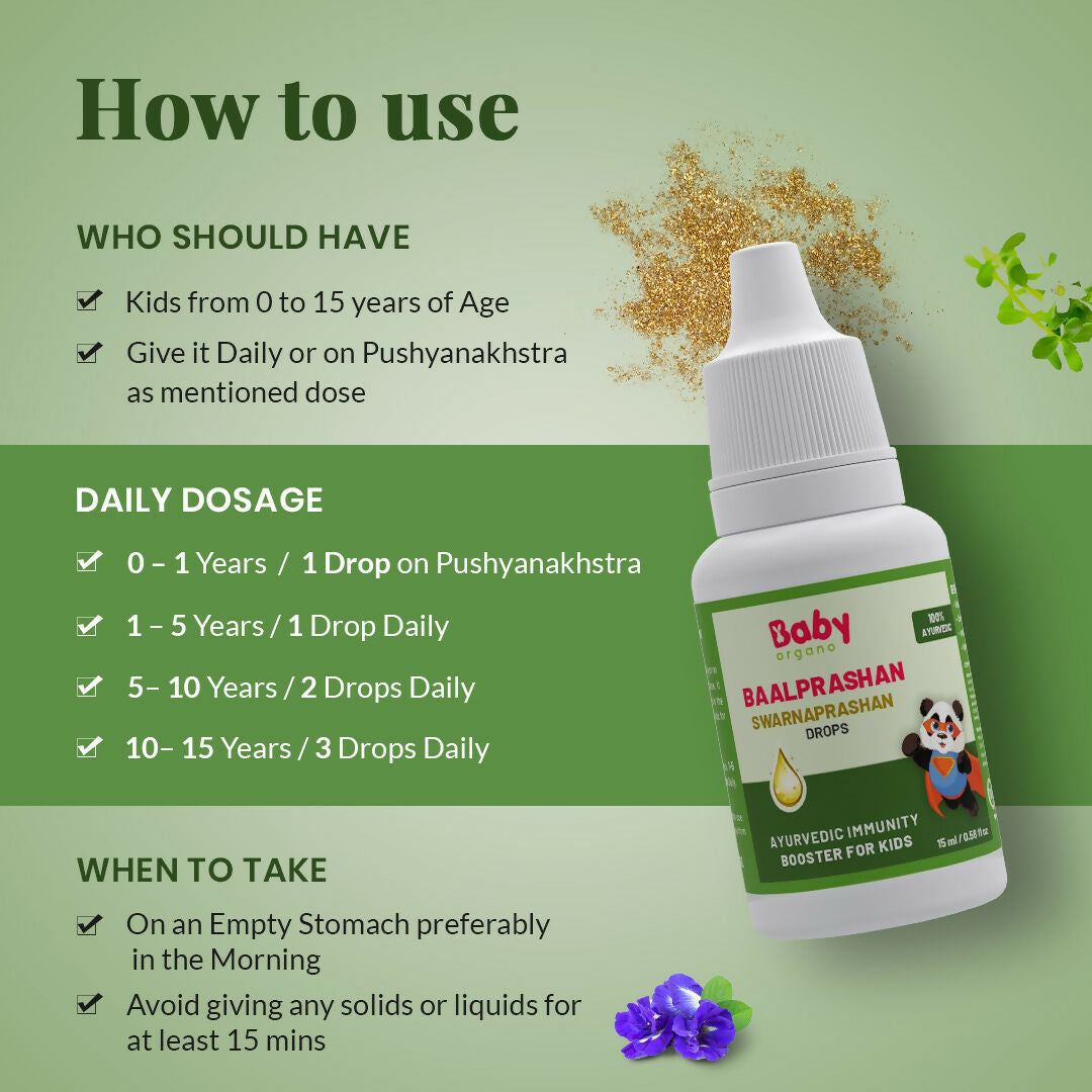 Babyorgano Swarnaprashan Drops (Baalprashan) - Indyancart