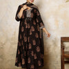 Dhiyona SN Women's Ethnic Motifs Printed Pure Cotton Anarkali Kurta with Palazzo & Dupatta