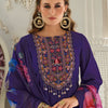 Dhiyona IE Floral Embroidered Regular Sequinned Kurta With Trousers & Dupatta