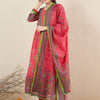Indyancart IE Women Ethnic Motifs Printed Panelled Pure Cotton Kurta with Trousers & With Dupatta