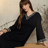 Dhiyona IE Women Embroidered V-Neck Top and Trousers Co-Ords