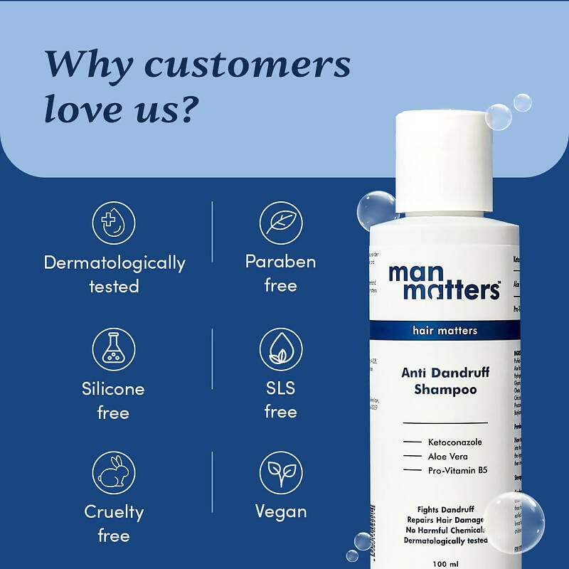 Man Matters 1% Ketoconazole Anti-Dandruff Shampoo - Indyancart
