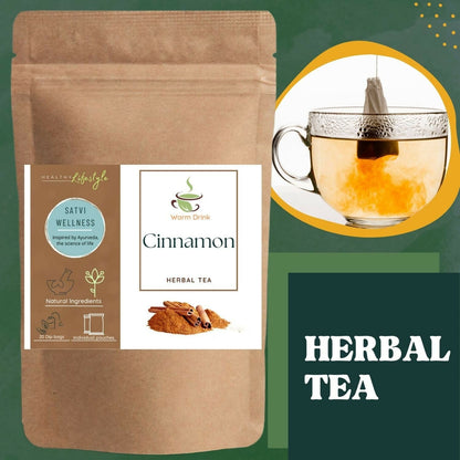 Satvi Wellness Cinnamon Tea Bags | Herbal Tea