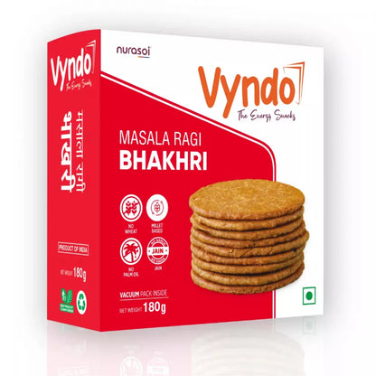 Vyndo Masala Ragi Bhakhri, North Indian snack with spiced ragi flour, crispy and flavorful traditional Indian flatbread.