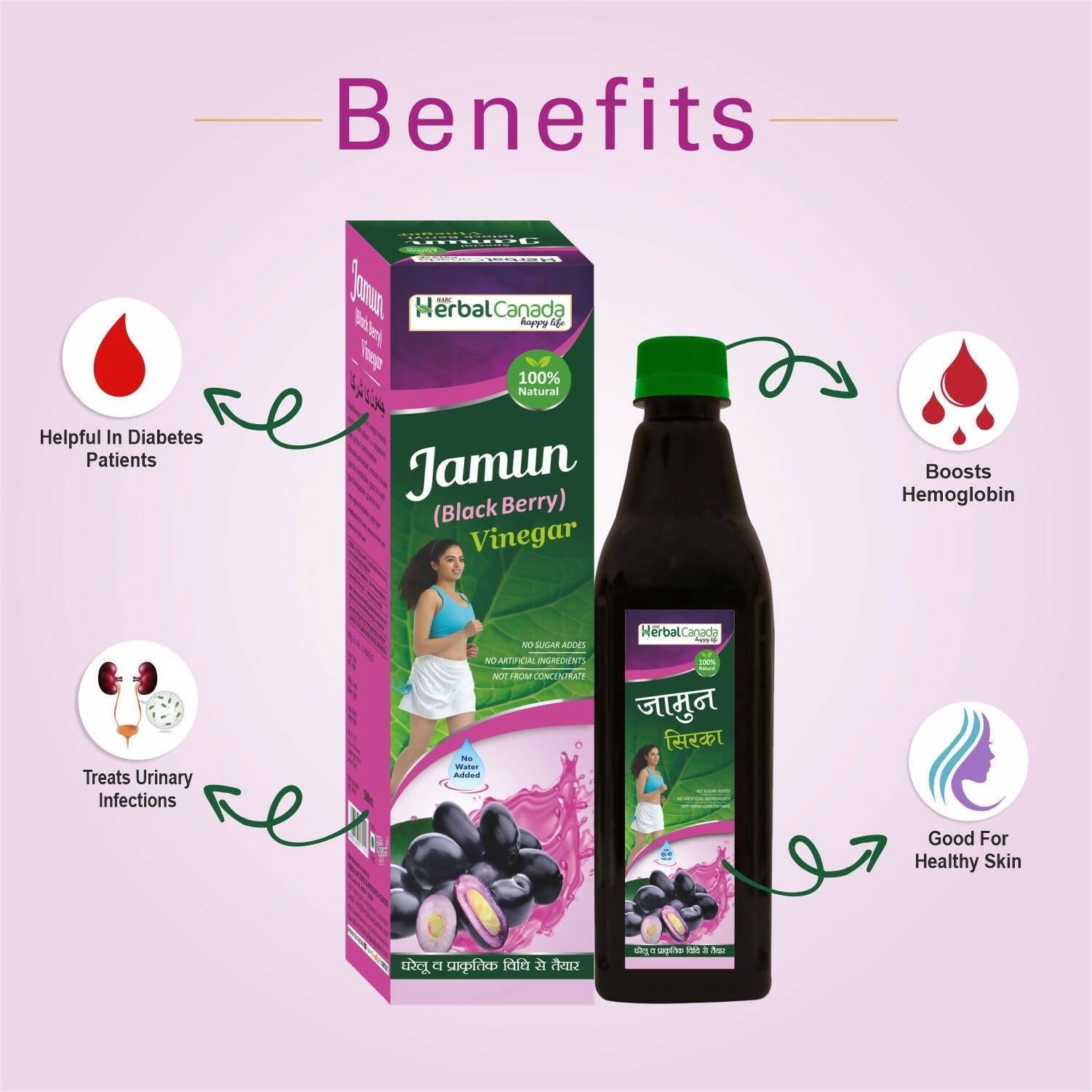Herbal Canada Jamun Vinegar - Indyancart
