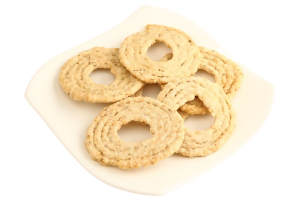 Godavari Vantillu Sakinaalu, North Indian snack, crispy, golden-brown chakinaalu served on a plate