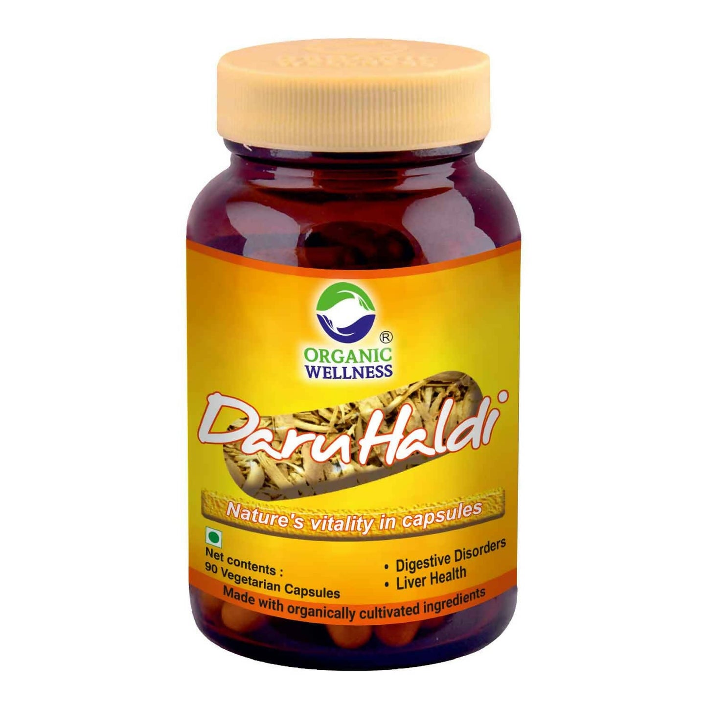 Organic Wellness Daru Haldi Vegetarian Capsules - Indyancart