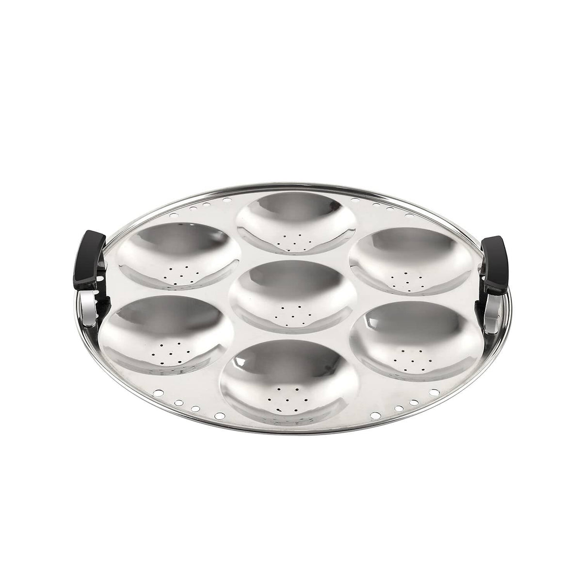 Cello Stainless Steel Induction Base Idli Cooker (Idly Maker) And Multi Kadhai Set of 6
