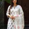 Dhiyona IE Women Ethnic Motifs Printed Regular Pure Cotton Kurta & Trousers With Dupatta