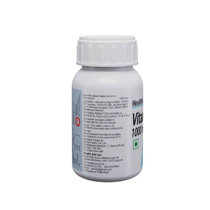 HealthAid Vitamin B12 1000 mcg Mega Strength Tablets - Limited Time Offer