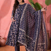 Dhiyona SN Women's Floral Printed Pure Cotton Anarkali Kurta With Trouser And Dupatta