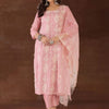 Dhiyona IE Women Ethnic Motifs Embroidered Regular Thread Work Kurta with Trousers & With Dupatta