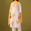 Indyancart IE Women Floral Embroidered Regular Thread Work Kurta with Trousers & With Dupatta
