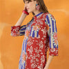 Indyancart IE Women Floral Printed Regular Pure Cotton Kurta with Trousers