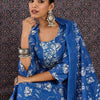 Indyancart IE Women Floral Printed Regular Mirror Work Kurta with Trousers & With Dupatta